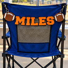 Load image into Gallery viewer, Personalized 3D Sports Name Chair Charm Custom Player Name & Number Baseball, Softball, Football & More