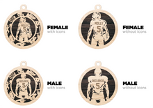 Load image into Gallery viewer, LCS Art Operation Christmas Football Ornament