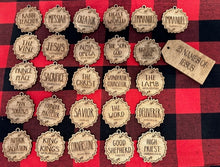 Load image into Gallery viewer, 25 Names of Jesus Advent Ornament Set