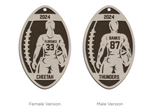 Load image into Gallery viewer, LGHS Operation Christmas Flag Football Ornament