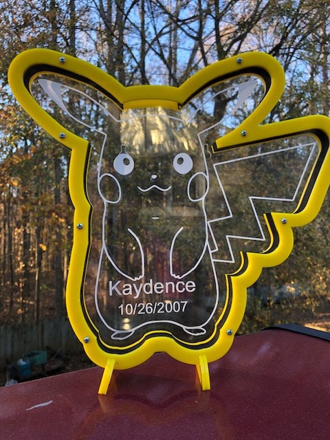 Pikachu Piggy Bank, Pikachu, Acrylic Pikachu Bank, Acrylic Bank