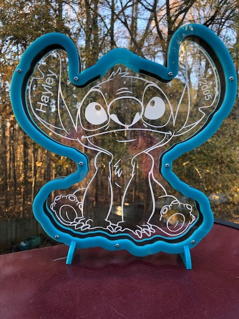 Stitch Piggy Bank, Stitch, Acrylic Stitch Bank, Acrylic Bank
