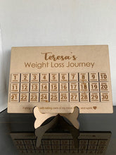 Load image into Gallery viewer, Personalized Weight Loss Countdown, Motivational Gift for Fitness Enthusiast, Customizable Weight Loss Tracker, Inspirational Health Journey