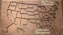 Load image into Gallery viewer, United States Map Decorative Sign Track Your Travels Map Learning Map