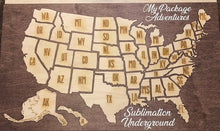 Load image into Gallery viewer, United States Map Decorative Sign Track Your Travels Map Learning Map