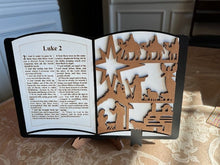 Load image into Gallery viewer, Luke 2 - Handcrafted Christmas Nativity Scene Decor (11"x8")