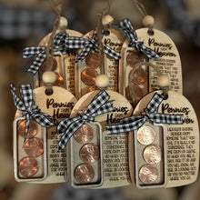 Load image into Gallery viewer, Pennies from Heaven Memory Ornament – Engraved Keepsake for Loved Ones – 2.8 x 3.75 Inches