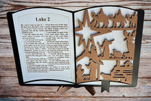 Load image into Gallery viewer, Luke 2 - Handcrafted Christmas Nativity Scene Decor (11"x8")