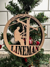Load image into Gallery viewer, Lineman Ornament with Story Card