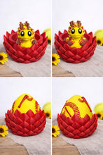 Load image into Gallery viewer, Softball Dragon in Egg Sports Dragon Gift Softball Decor Team Gift Player Gift Coach Gift 3D Printed Dragon