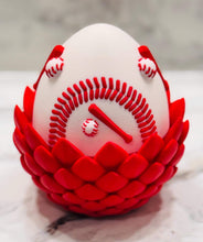 Load image into Gallery viewer, Baseball Dragon in Egg Sports Dragon Gift Baseball Decor Team Gift Player Gift Coach Gift 3D Printed Dragon