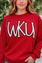 Load image into Gallery viewer, WKU Puff Embroidery Sweatshirt | Custom Hooded Sweatshirt | Game Day Spirit Wear | School Team Hoodie