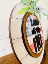 Load image into Gallery viewer, Shiplap Circle Frame Base for interchangeable designs