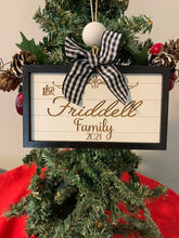 Load image into Gallery viewer, Shiplap Family Name Ornament