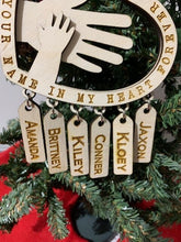 Load image into Gallery viewer, Family Hands Name Ornament