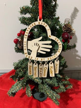 Load image into Gallery viewer, Family Hands Name Ornament