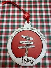 Load image into Gallery viewer, Country Crossroad Christmas Ornament Family Ornament Sisters BFF Friends Rustic