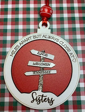 Load image into Gallery viewer, Country Crossroad Christmas Ornament Family Ornament Sisters BFF Friends Rustic