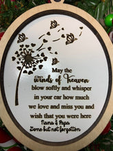 Load image into Gallery viewer, Wings of Heaven Memorial Ornament dandelion ornament