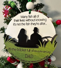 Load image into Gallery viewer, Memorial Keepsake Fishing Ornament bucket list