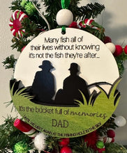Load image into Gallery viewer, Memorial Keepsake Fishing Ornament bucket list