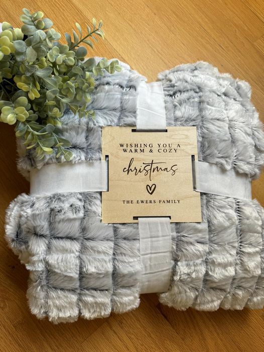 Beautiful Blanket with personalized tag