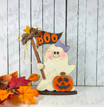 Load image into Gallery viewer, Boo Ghost Shelf Sitter - DIY Bare Wood Blank

