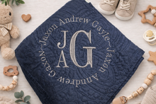 Load image into Gallery viewer, Embroidered Heirloom Baby Blanket
