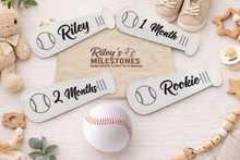 Load image into Gallery viewer, Baseball Bat Milestone Baby Pictures Newborn Gifts Milestones Baseball MVP Rookie Milestone Marker

