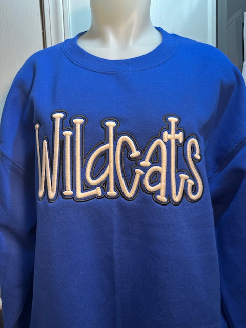 Wildcats Puff Embroidery Sweatshirt/Hooded Sweatshirt
