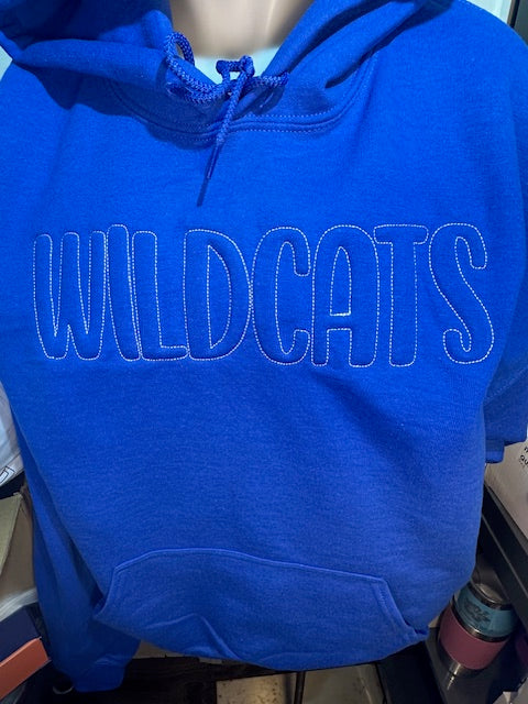 Wildcats Embossed Embroidery Sweatshirt/Hooded Sweatshirt