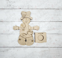 Load image into Gallery viewer, Scarecrow Votive Shelf Sitter DIY Wood Cut Out
