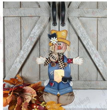 Load image into Gallery viewer, Scarecrow Votive Shelf Sitter DIY Wood Cut Out
