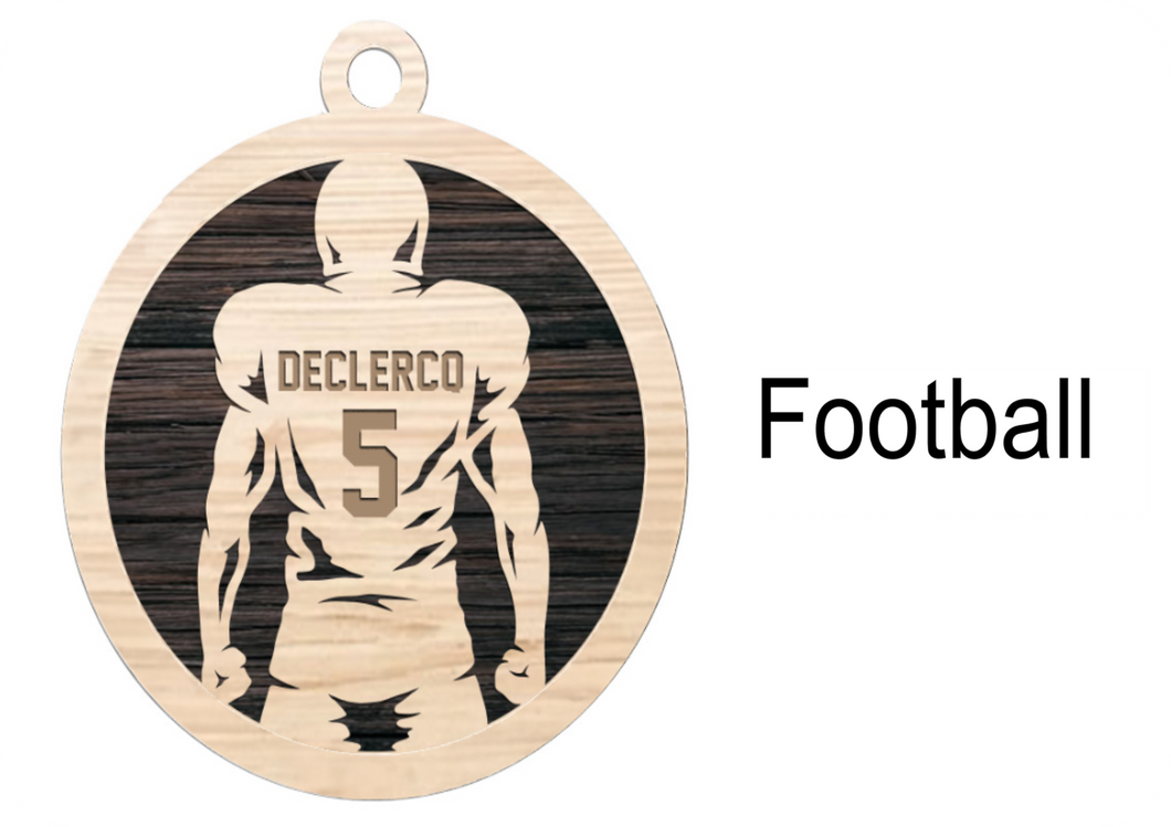 LGHS Operation Christmas Football Ornament