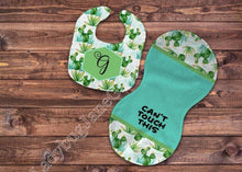 Load image into Gallery viewer, Catcus Teal Gift for Girl or Boy  -  Bib, Burp or Set Baby Baby Cactus Teal
