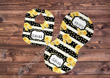 Load image into Gallery viewer, Baby Yellow Rose Gift for Girl or Boy  -  Bib, Burp or Set Baby  Yellow Rose
