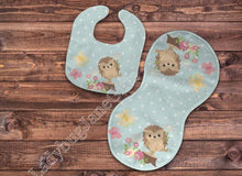 Load image into Gallery viewer, Baby Hedgehog Gift for Girl or Boy  -  Bib, Burp or Set Hedgehog
