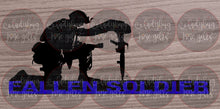 Load image into Gallery viewer, Fallen Soldier Distressed Flag Wooden Sign
