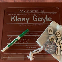 Load image into Gallery viewer, Write Your Name Tool, Personalized Dry Erase Board, Personalized Writing Tool, Customized Learning Tool
