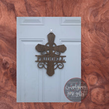 Load image into Gallery viewer, Beautiful Cross, Personalized Cross Wall Hanging, Cross Wall Hanging, Wooden Cross
