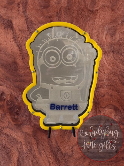 Minion Piggy Bank, Minions, Acrylic Minion Bank, Acrylic Bank