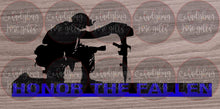Load image into Gallery viewer, Fallen Soldier Distressed Flag Wooden Sign

