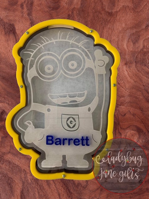 Minion Piggy Bank, Minions, Acrylic Minion Bank, Acrylic Bank