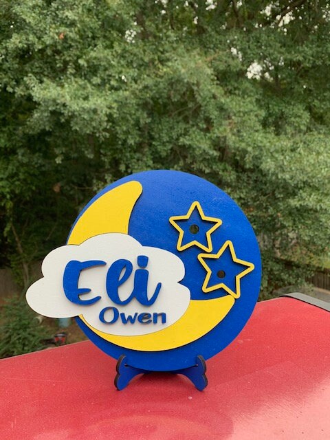 Milestone Plaque Baby Pictures Newborn Gifts Milestones Star Moon Milestone Marker