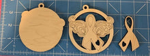 Load image into Gallery viewer, Awareness Ribbon Ornament  BLANKS/DIY Ornament
