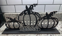 Load image into Gallery viewer, Thankful and Blessed Pumpkin Shelf Sitter Centerpiece
