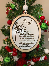 Load image into Gallery viewer, Winds of Heaven Memorial Ornament  dandelion ornament
