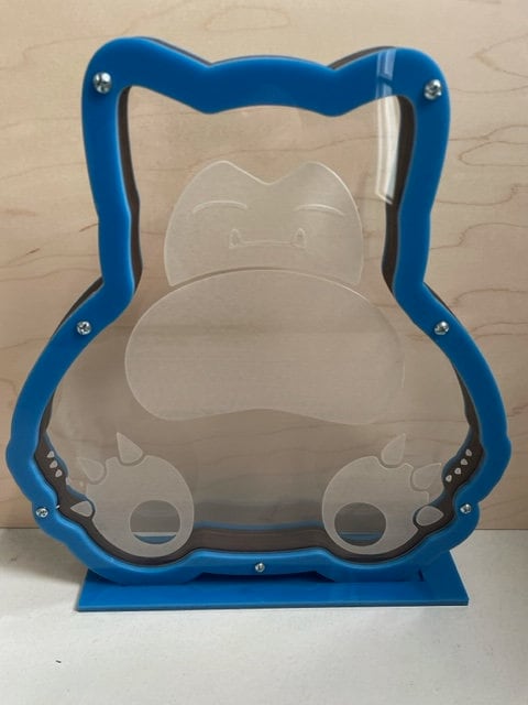 Snorlax Piggy Bank, Pikachu, Acrylic Snorlax, Acrylic Bank