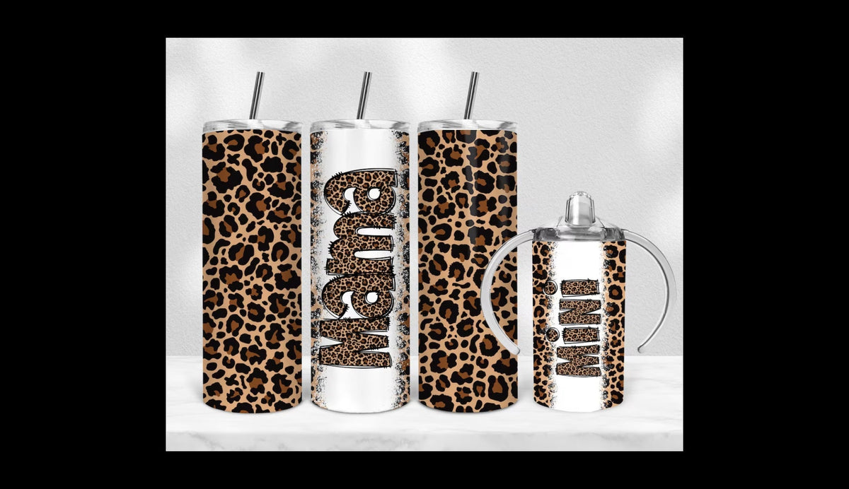 Leopard Personalized Stainless Steel Tumbler Mama Mini
