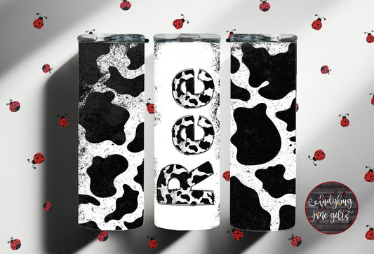 Cowhide Personalized Stainless Steel Tumbler Nana Grandma